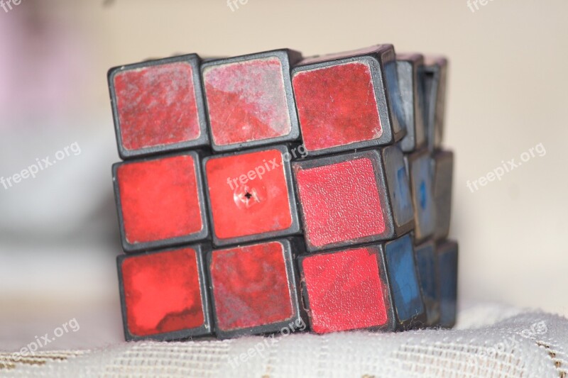 Cube Rubiks Cube Red Puzzle Game