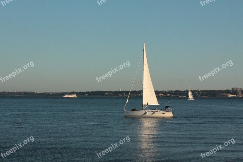 Sailboat Boat Lisbon Estuary Free Photos