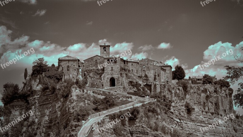 Civita Di Bagnoregio Historian Architecture Torre Tuscany