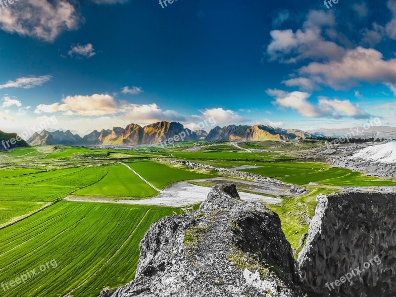 Nature Landscape Mountains Cliff Dangerous