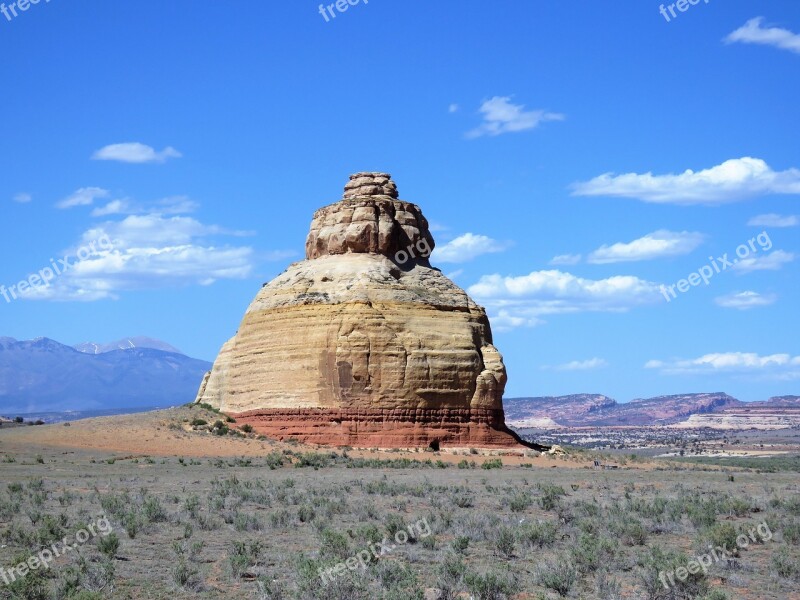 Utah Massive Beehive Red Sandstone Rock Formation Desert