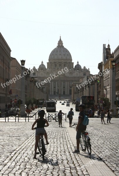 Vatican Rome Road Tourists Free Photos