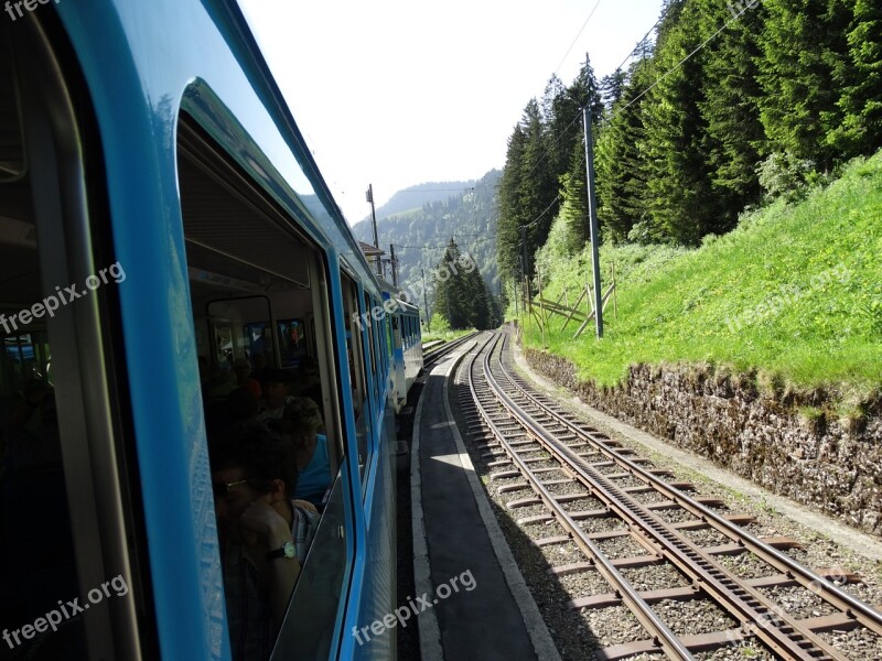 Rack Railway Rail Train Mountains Transport