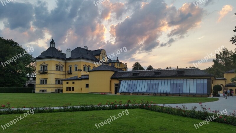 Schloss Hellbrunn Salzburg Dusk Vacations Austria