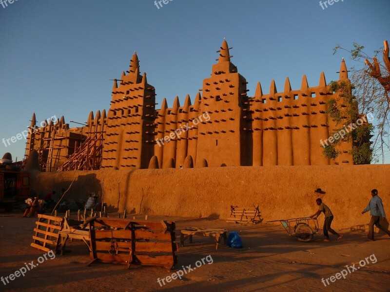 Mosque Mali Mud Free Photos