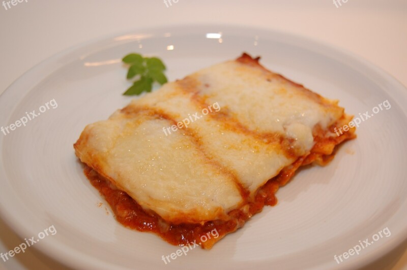 Lasagna Noodle Dish Main Course Italian Free Photos