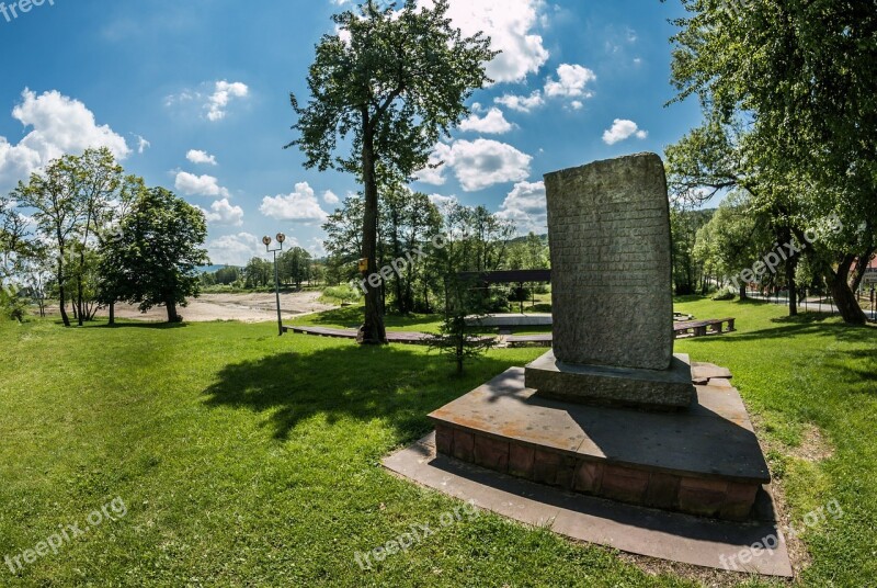 Monument Summer Poland Zeromski Kielce