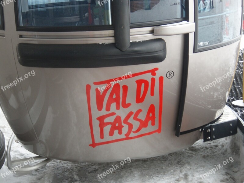 Val Di Fassa Ski Lift Italy Snow Free Photos