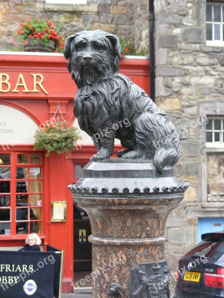 Dog Statue Edinburgh Scotland Landmark