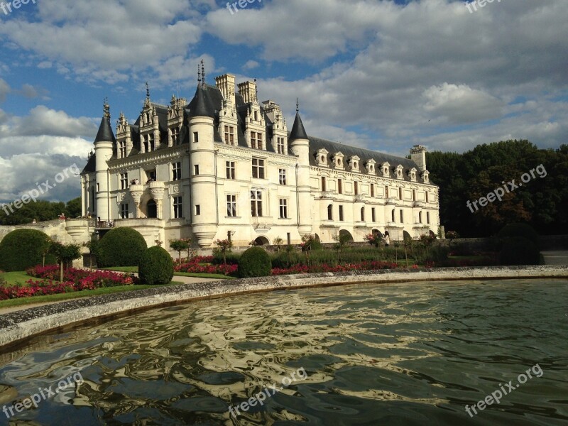 Chenonceau Castle Garden France Free Photos