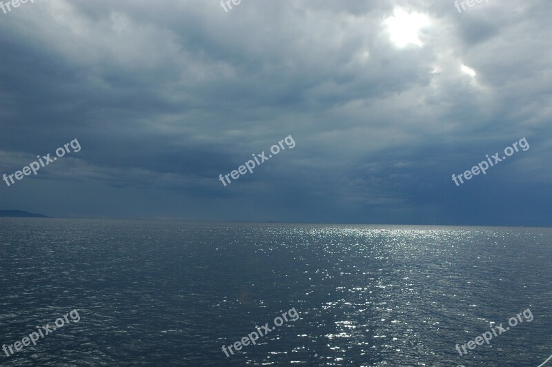 Sea Thunderstorm Clouds Clouds Form Weather Mood