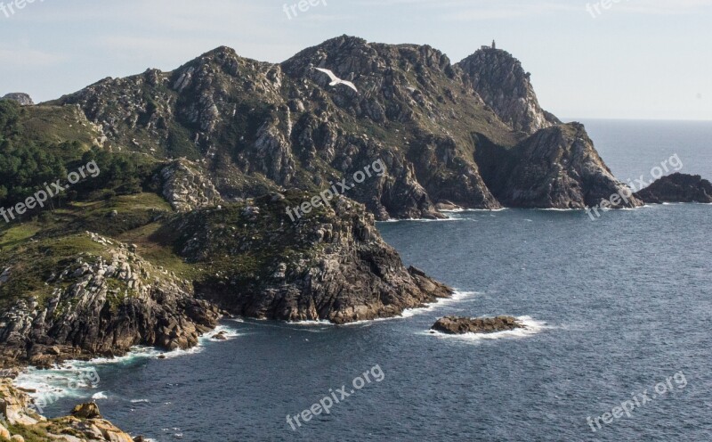 Cliff Sea Ocean Landscape Rocks