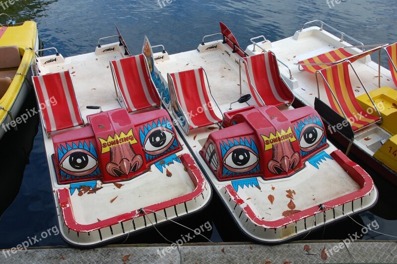 Pedal Boat Boats Face Fash Funny