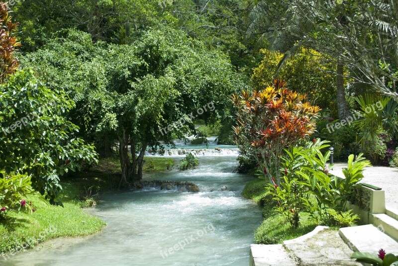 Waterfall Long Exposure River Stream Nature