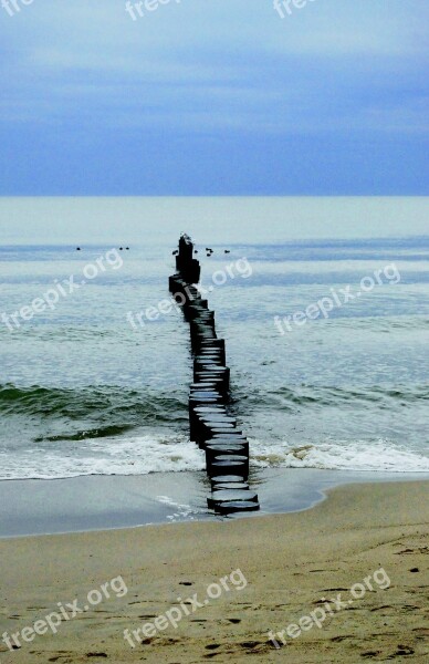 Breakwater The Baltic Sea Seashore Grunge Free Photos