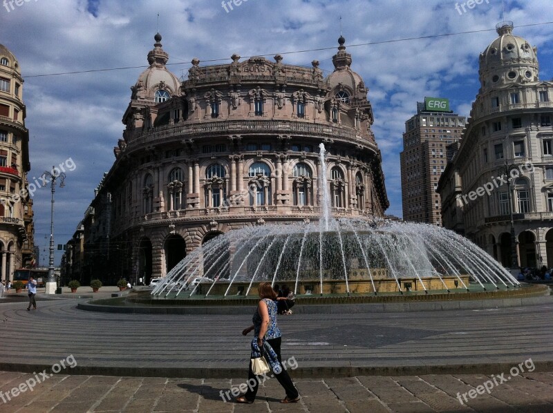 Italy Liguria Space Fountain City