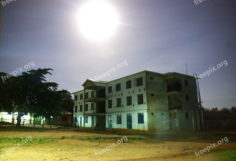 House Night Nightsky Light Dark