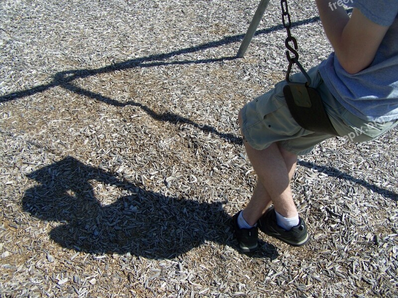 Teen Playground Swing Shadow Book