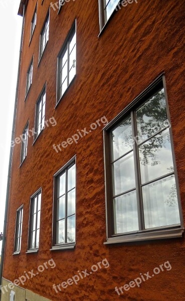 Facade Window Structure Reflection Stockholm