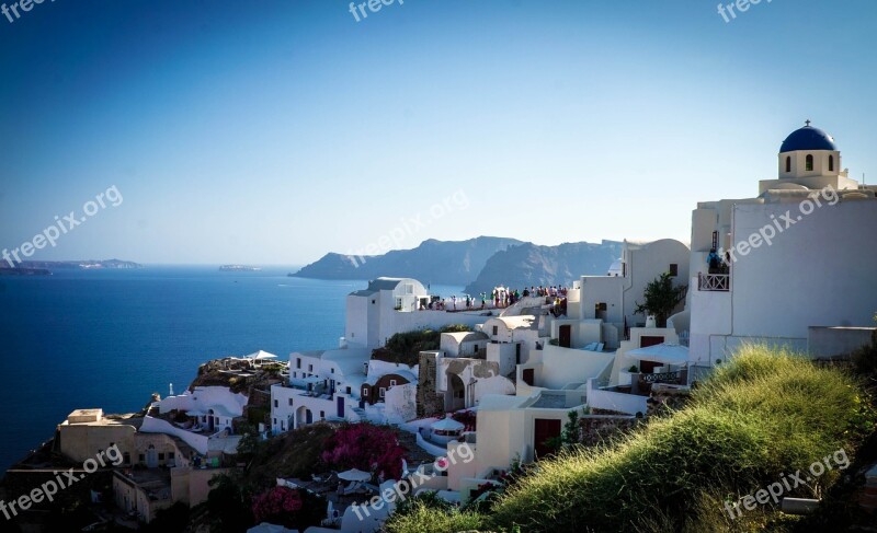 Oia Santorini Greece Island Sea