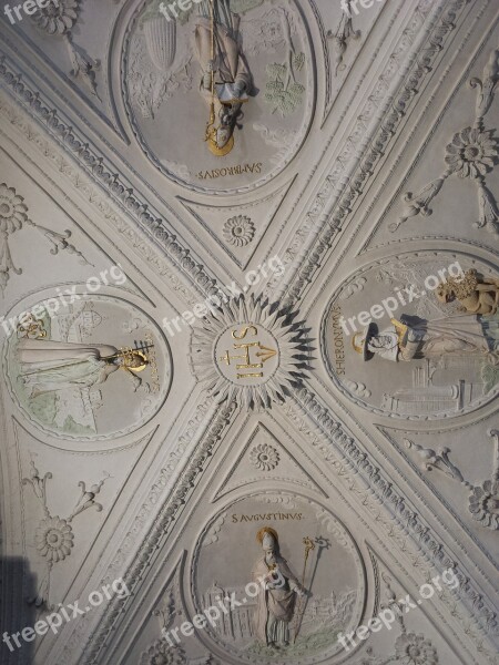 Stucco Ceiling Church Blanket Gothic Art