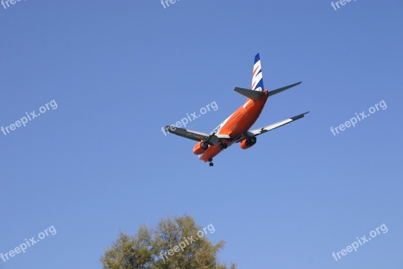 The Plane Sky Greece Free Photos