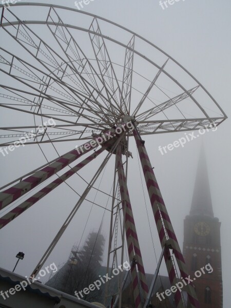 Ferris Wheel Fog Lübeck Free Photos