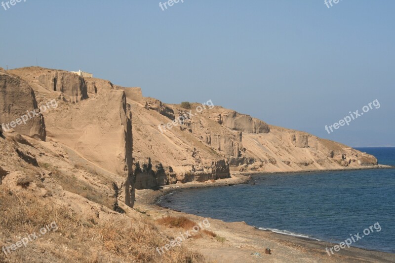 Greece Santorini Cyclades The Coast Landscapes