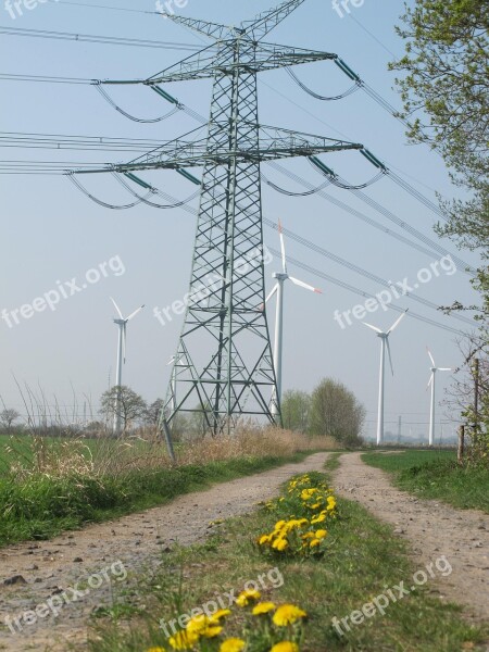 Energy Revolution Current Eco Electricity Landscape Strommast