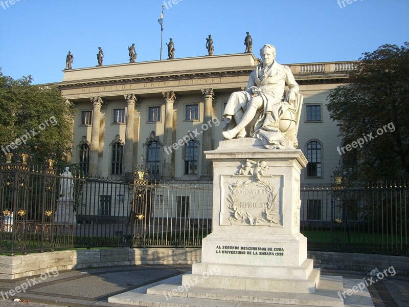 Alexander Von Humboldt University Berlin Statue Monument