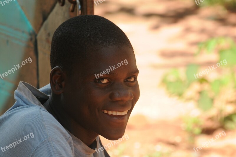 African Guinea Boy Smile Sympathy