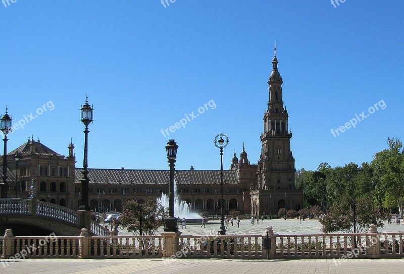 Sevilla Children's Spanish Church Tower Architecture