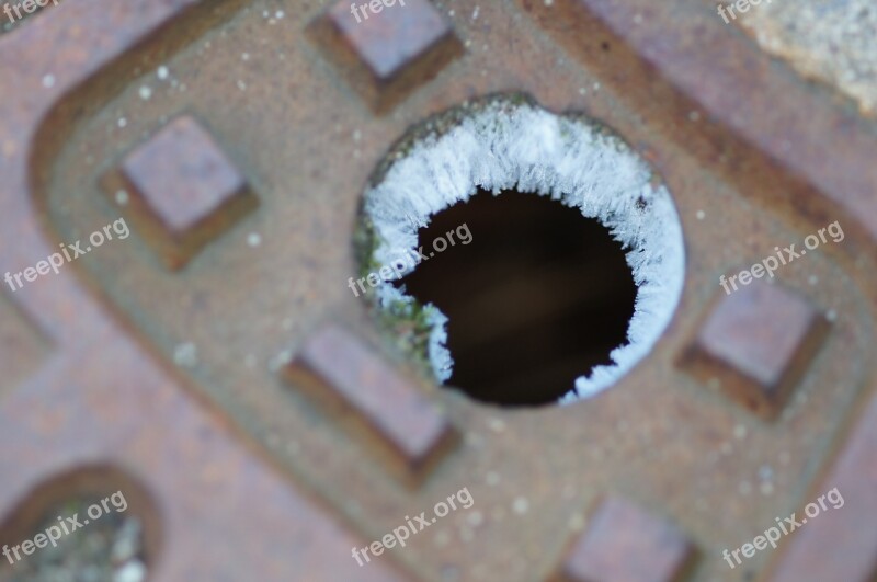 Drain Iced Winter Rust Cold