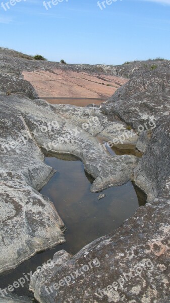 North Uppland Gräsö Cliffs Rock Pools Coastal