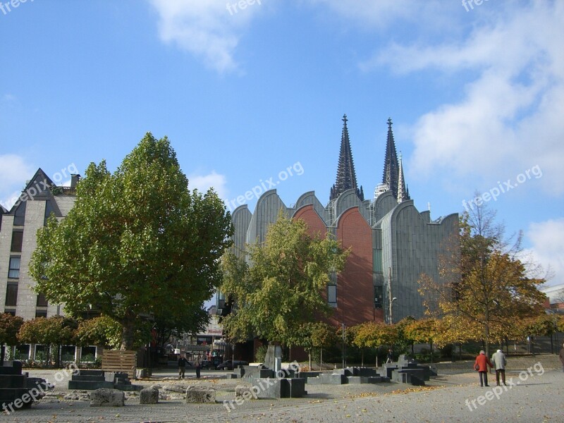 Cologne Museum Ludwig Dom Church Steeples Cologne Cathedral