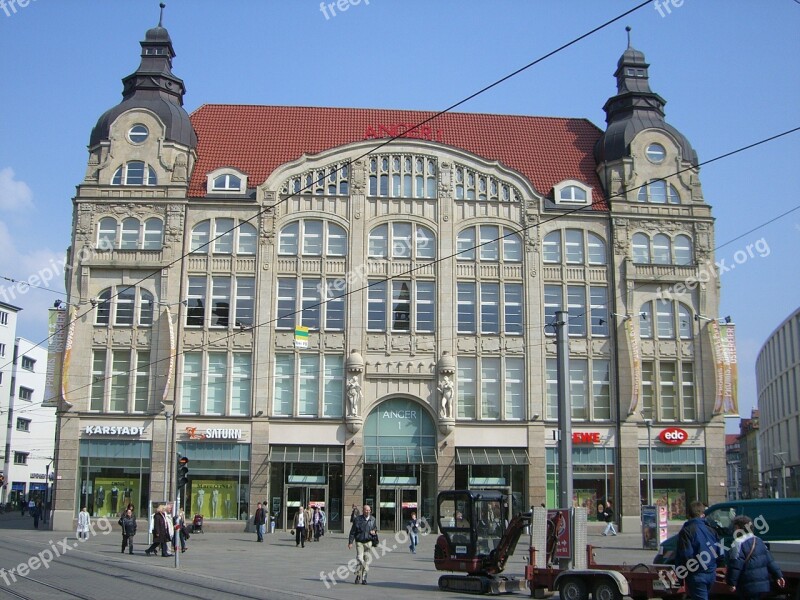 Erfurt Bahnhofplatz Building Historically Facade