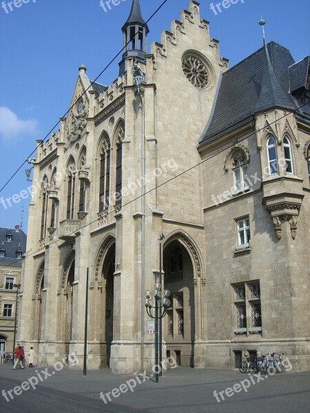 Erfurt Town Hall Historically Building Downtown