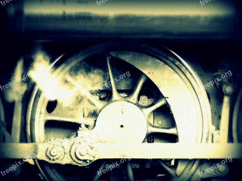 Train Wheel Steam Train Railroad Steam