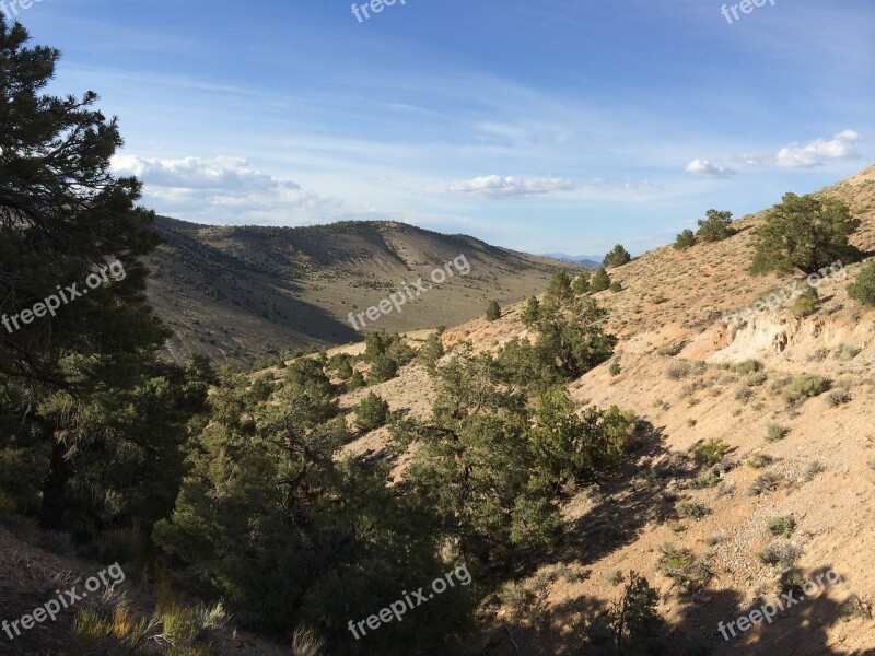 Nevada White Mountains Desert Mountains Usa