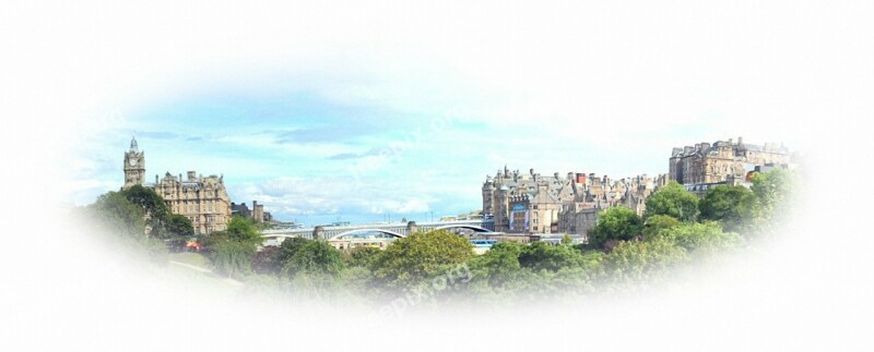 Postcard Edinburgh Scotland City Cityscape