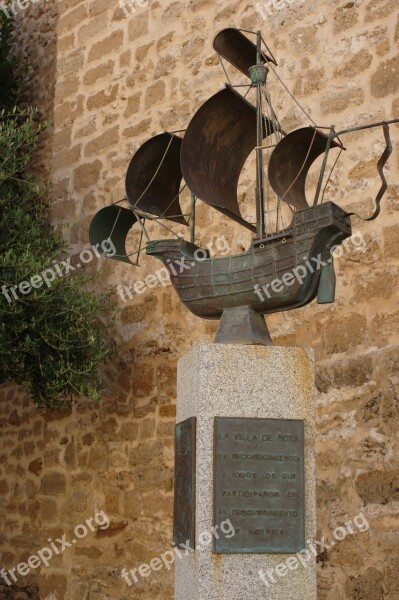 Caravel Sculpture Broken Cadiz Free Photos