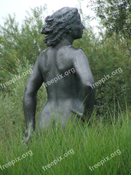 Figure Statue Sculpture Woman Woman In The Wind