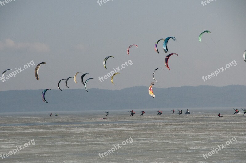 Sport Snowkite Kite Kitesurfing Ice