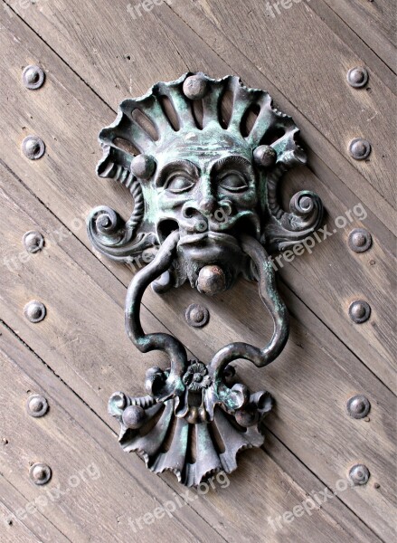 Doorknocker Bronze Middle Ages Antique Door Hardware