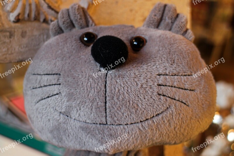 Soft Toy Figure Stuffed Animal Face Cat