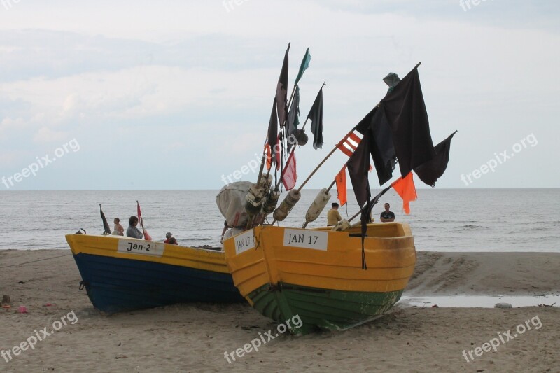 The Baltic Sea Sea Boat Beach Sand