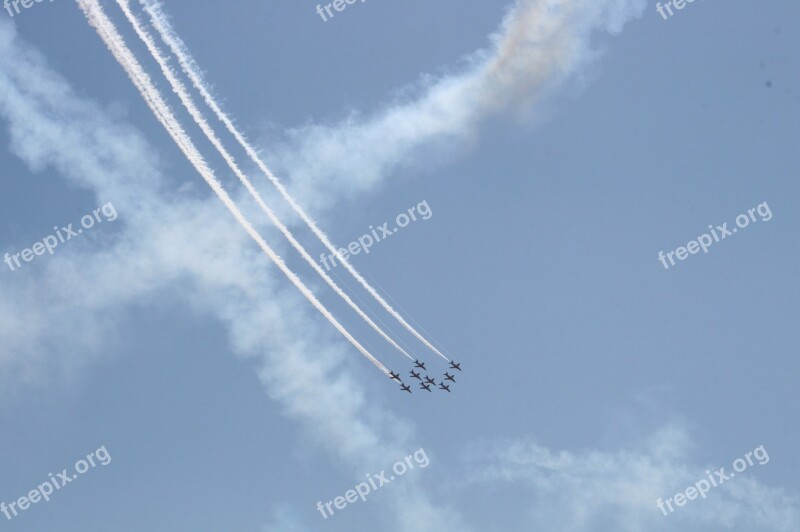 Aircraft Air Show British Plane Eastbourne Red Arrows