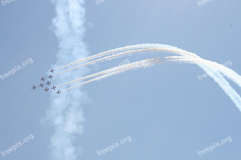 Red Arrows Aircraft Air Show British Plane Eastbourne