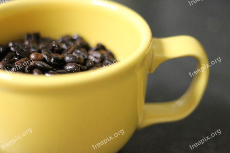 Coffee Cup Mug Yellow Drink