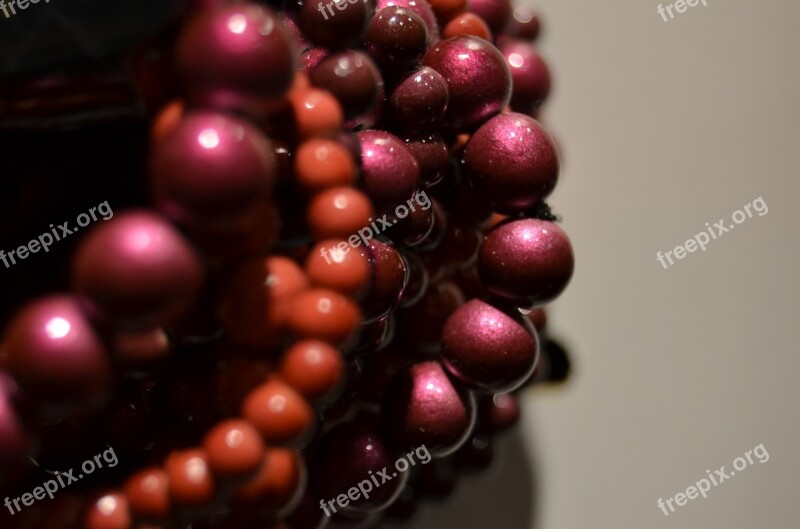 Necklace Chaplet Model Ornament Red